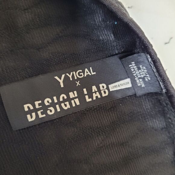 YIGAL x DESIGN LAB black fringe quilted sleeveless goth minimalist tank top XS - Picture 5 of 9